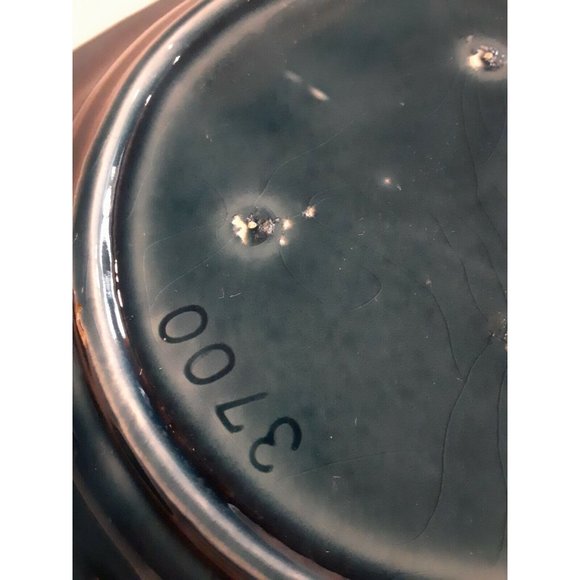 California Pottery 4 Compartment Dish #3700 - USA - Indigo Blue - 1970's Vintage - Picture 4 of 5